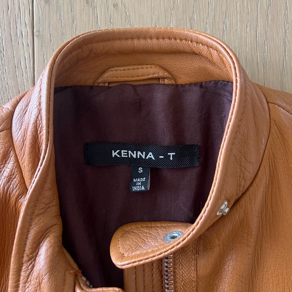 Kenna T Caramel Leather Jacket - Picture 8 of 9